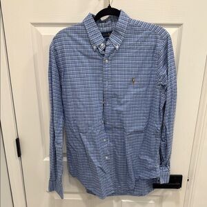 Polo by Ralph Lauren Men's Blue Checkered Shirt